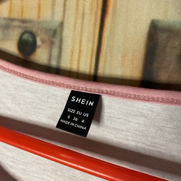 Shein NWOT Gradient Pink Long Sleeve Top - Picture 2 of 3